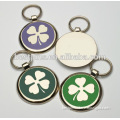 four leaf clover pet ID tags metal stainless steel round dog tags with single ring